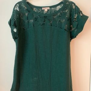 Green lace top
